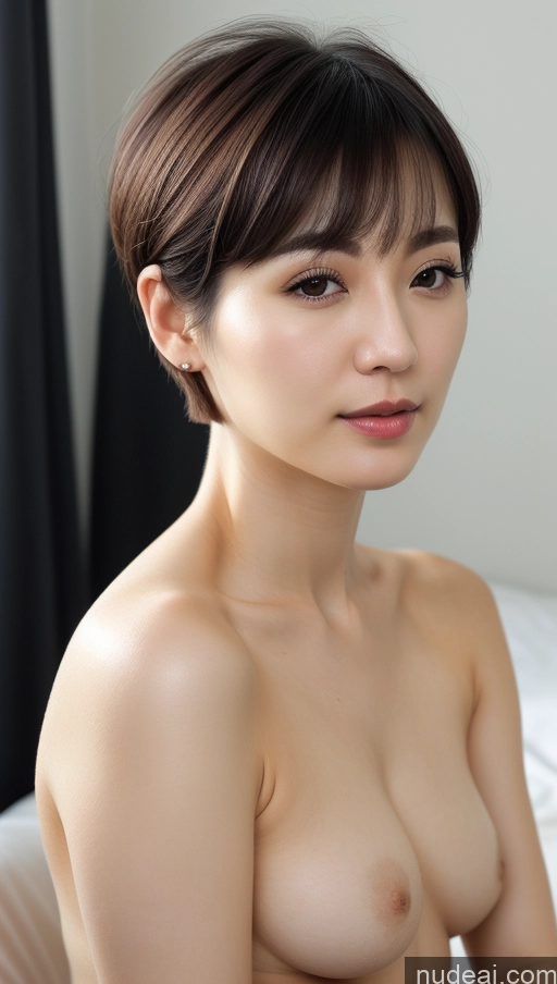 related ai porn images free for One Beautiful Fairer Skin 30s Black Hair Close-up View Detailed Woman Korean Short Hair Small Tits