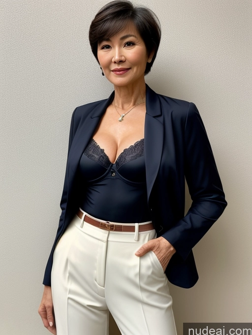 related ai porn images free for Milf Perfect Boobs Beautiful Perfect Body Short Hair 60s Chinese Blouse Bra Jacket Professor Stylish Suit Detailed