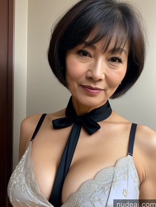 related ai porn images free for Milf Beautiful Perfect Body Short Hair Chinese Blouse Bra Professor Stylish Suit Cleavage Detailed Perfect Boobs Dark Lighting 70s