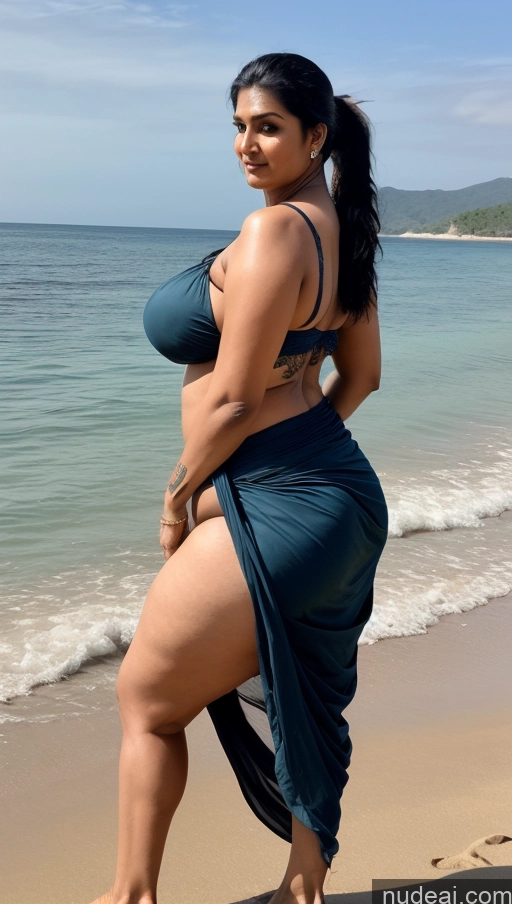 related ai porn images free for Milf Huge Boobs Beautiful Tattoos Big Ass Thick Tall Dark Skin Sexy Face Indian Ponytail Sari T-pose Front View Black Hair Fat Seductive 50s Beach