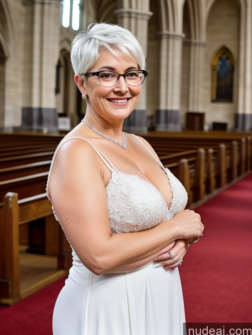 related ai porn images free for Milf One Busty Big Ass Glasses Chubby Big Hips Short 60s Laughing White Hair Pixie Hungarian Painting Church Front View Wedding Diamond Jewelry Bright Lighting