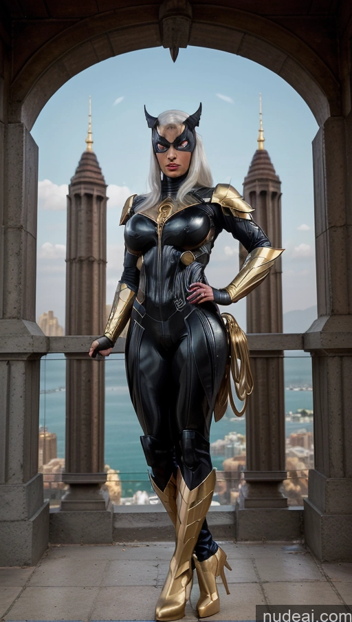 related ai porn images free for Bodybuilder Several Busty Muscular Abs Egyptian Fantasy Armor Black Cat Powering Up Dynamic View Gold Jewelry Surrealist Has Wings Superhero Mech Suit Sci-fi Armor