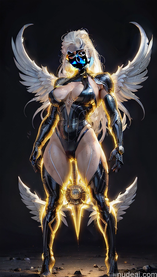 related ai porn images free for Bodybuilder Busty Muscular Abs Egyptian Black Cat Powering Up Surrealist Has Wings Superhero Regal Space Neon Lights Clothes: Yellow