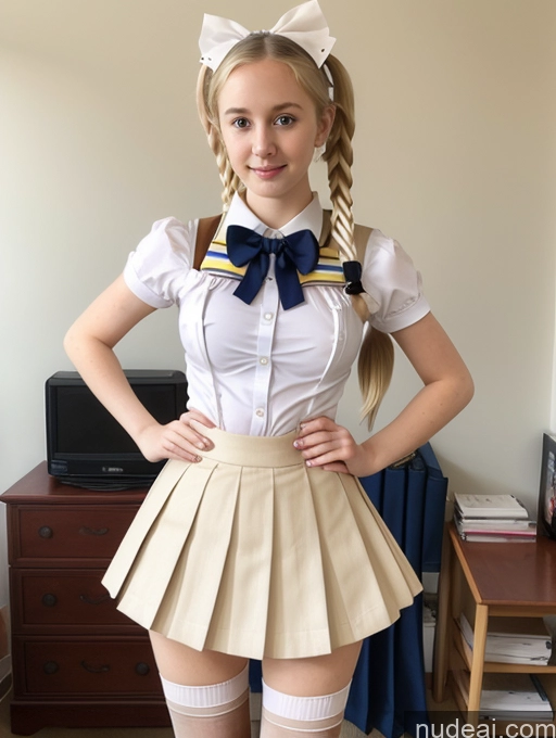 related ai porn images free for Woman Small Tits Small Ass Fairer Skin Blonde Swedish School Uniform, Cleavage Cutout, Clothing Cutout, Pleated Skirt, Thighhighs 18 Pigtails Bows