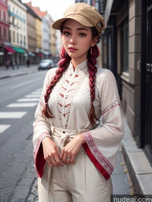 Woman Braided Skin Detail (beta) Street Detailed Stylish Ahanhatbinh Clothing, Nhat Binh Clothing, Clothes, Hat, Pants, Wide Sleeves, Long Sleeves