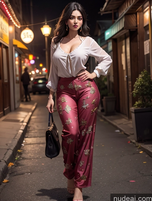 related ai porn images free for Woman Busty Beautiful Indian Blouse Harem Pants Street Detailed Bright Lighting Dark Lighting High Heels