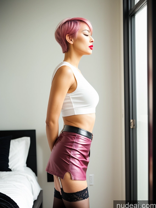 related ai porn images free for One Beautiful Lipstick 30s Orgasm Short Hair Asian Film Photo Bedroom Boots Stockings Mini Skirt Bright Lighting Side View Pink Hair Model