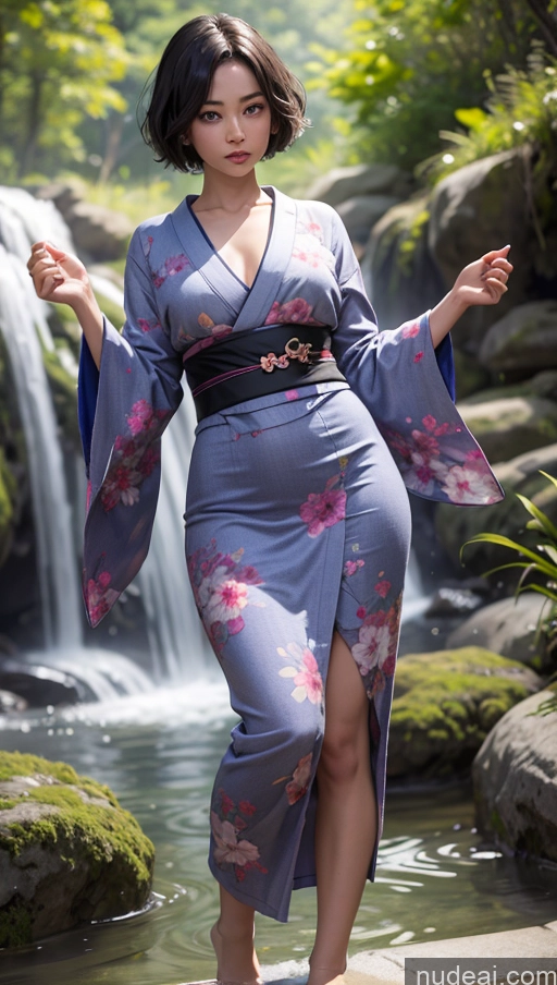 related ai porn images free for Woman One Small Tits Fat Chubby Short Long Legs 20s Serious Black Hair Japanese T-pose Kimono Onsen Front View 3d Short Hair