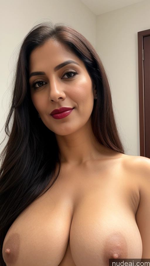 related ai porn images free for Woman One Busty Perfect Boobs Beautiful Lipstick Fairer Skin 40s Black Hair Indian Close-up View Sari Topless Detailed Thick Blouse Cleavage