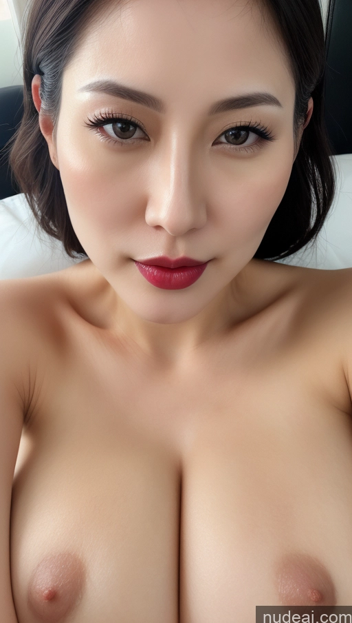 related ai porn images free for Woman One Beautiful Lipstick Fairer Skin Black Hair Close-up View Detailed 30s Slicked Korean Huge Boobs