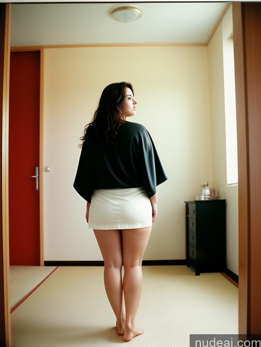 related ai porn images free for Woman One Busty Big Ass Chubby Big Hips Fairer Skin 30s Shocked Brunette Messy White Film Photo Changing Room Detailed Kimono Micro Skirt