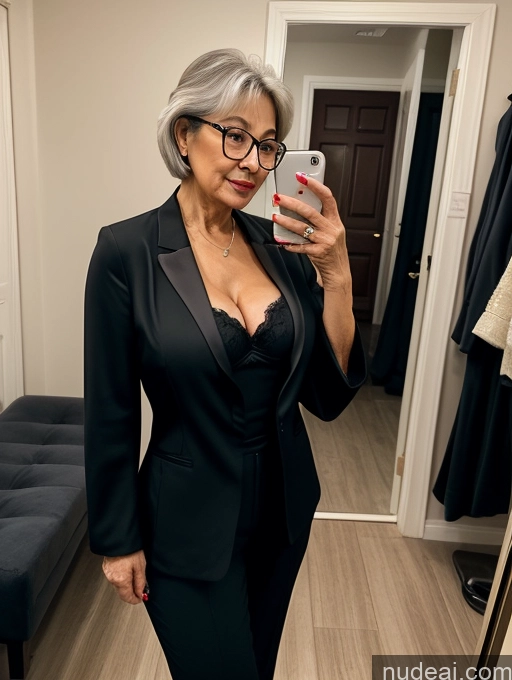 related ai porn images free for Milf Perfect Boobs Beautiful Glasses Perfect Body 80s Pixie Chinese Mirror Selfie Party Blouse Bra Jacket Suit Cleavage Dark Lighting Detailed