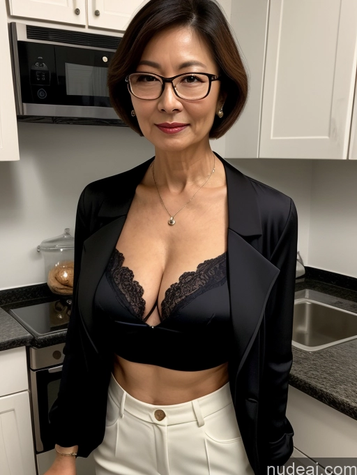 related ai porn images free for Milf Perfect Boobs Beautiful Glasses Perfect Body Pixie Chinese Mirror Selfie Blouse Bra Jacket Suit Cleavage Dark Lighting Detailed 60s Kitchen