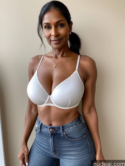 related ai porn images free for Milf Perfect Boobs Beautiful Perfect Body Dark Skin 60s Ponytail Indian Blouse Bra Casual Jeans Shirt Cleavage Partially Nude Detailed Sexy Face