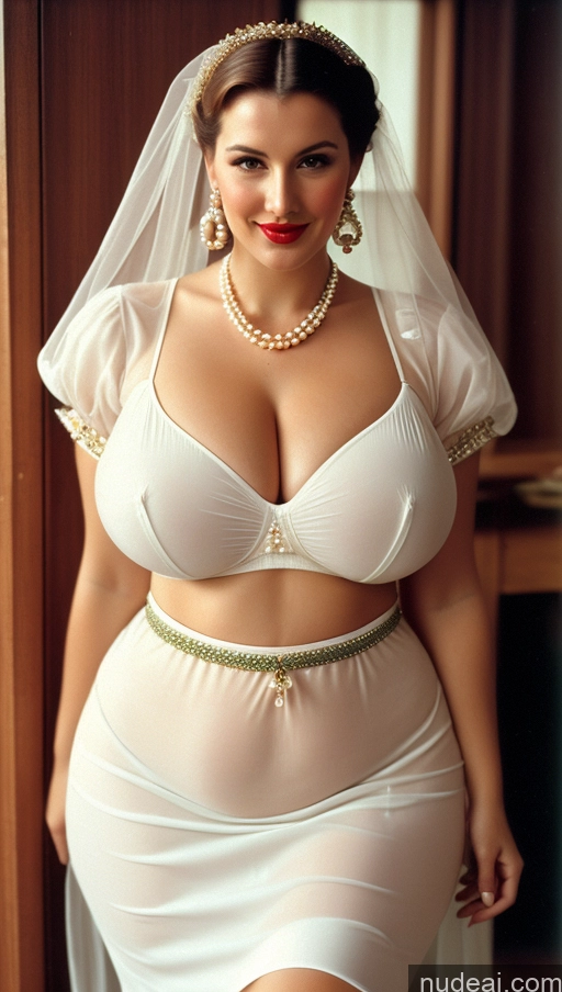 ai nude image of araffe woman in a white dress and veil posing for a picture pics of Huge Boobs Busty Perfect Boobs Beautiful Big Ass Lipstick Big Hips Thick Perfect Body Fairer Skin Stylish Vintage Traditional Dirndl Bobcut Pearl Jewelry Seductive Sexy Face Laughing Chubby Abs Ginger Transparent