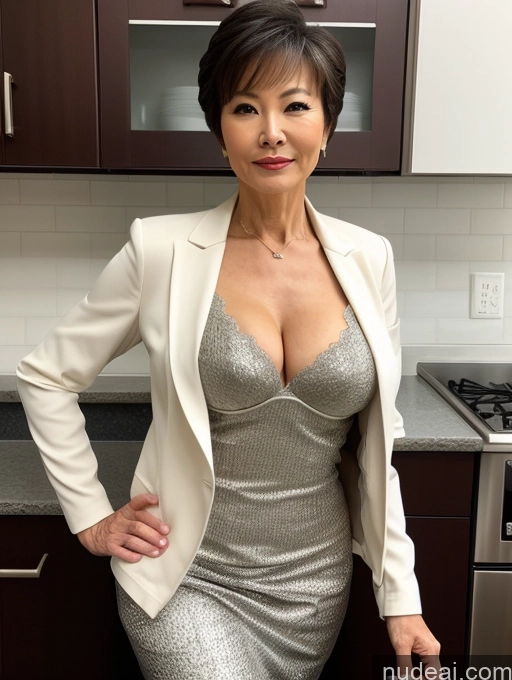 related ai porn images free for Milf Perfect Boobs Beautiful Perfect Body 60s Pixie Chinese Kitchen Bra Casual Jacket Professor Stylish Suit Cleavage Detailed Sexy Face