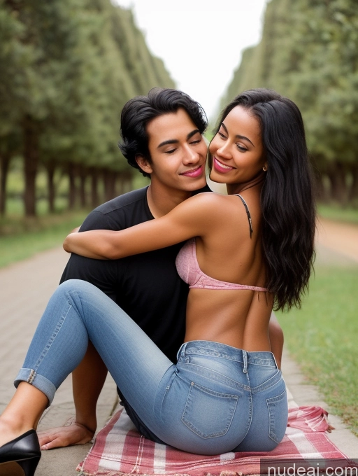 related ai porn images free for Woman + Man Two Small Tits Lipstick Small Ass Skinny Abs Thick Perfect Body Pubic Hair Tanned Skin 18 Black Hair Straight Ethiopian On Back Jeans Carry On Back Hug From Behind Busty