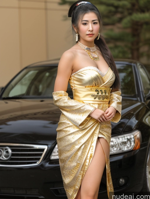 ai nude image of araffe woman in a gold dress standing next to a car pics of Sorority Beautiful 18 Ponytail Diamond Jewelry Gold Jewelry Jewelry Japanese Geisha Handsome Man Penis Excessive Pubic Hair BackViewCarPose Egyptian Doll Likeness