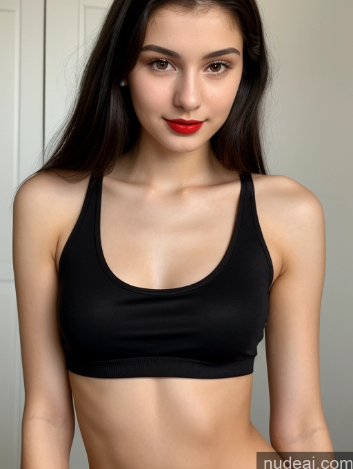 related ai porn images free for Small Tits Beautiful Lipstick Skinny 18 Black Hair Straight Russian Close-up View Tank Top