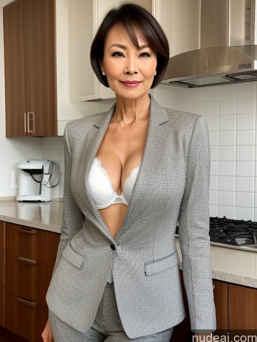 related ai porn images free for Milf Perfect Boobs Beautiful Perfect Body 60s Pixie Chinese Kitchen Bra Casual Jacket Professor Stylish Suit Cleavage Detailed Sexy Face