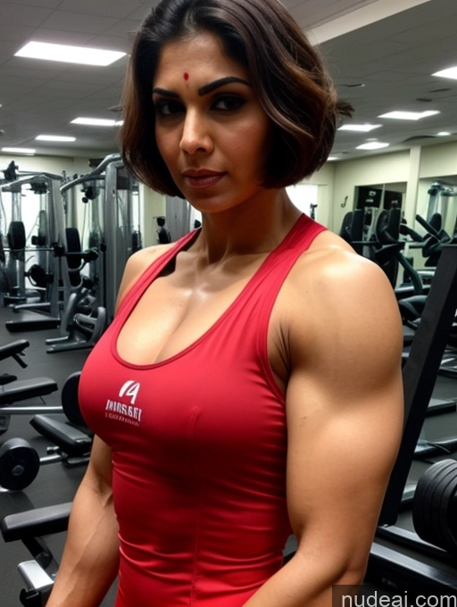 related ai porn images free for Bodybuilder Abs Beautiful Perfect Body 20s Angry Brunette Short Hair Indian Gym Front View Salwar Suit Detailed