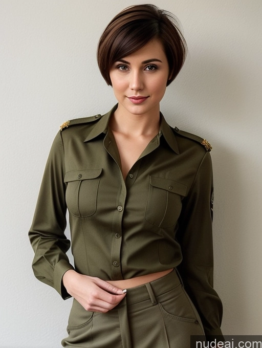 related ai porn images free for Perfect Boobs Small Tits Beautiful Skinny 20s Short Hair Blouse Military