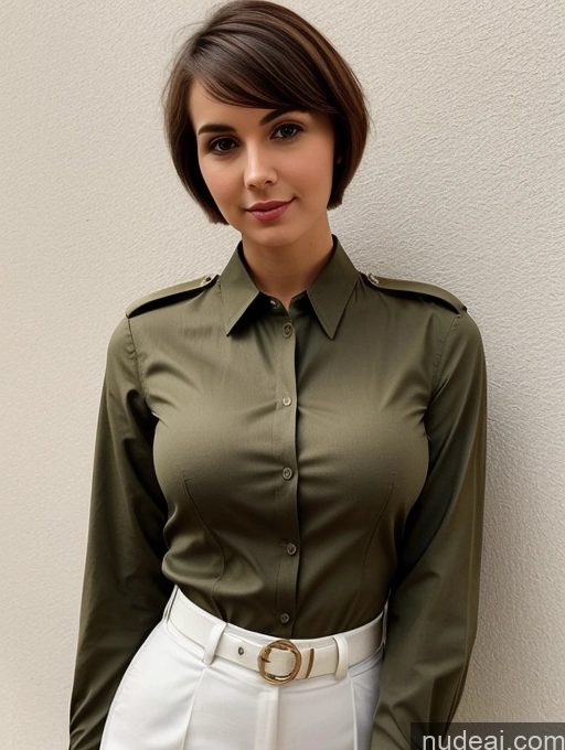 related ai porn images free for Perfect Boobs Small Tits Beautiful Skinny 20s Short Hair Blouse Military