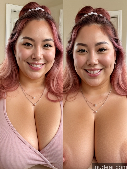 related ai porn images free for Model Busty Filipina Fat Chubby Thick Bows Happy Cleavage Jewelry Pearl Jewelry 30s Onoff Close-up View Pink Hair