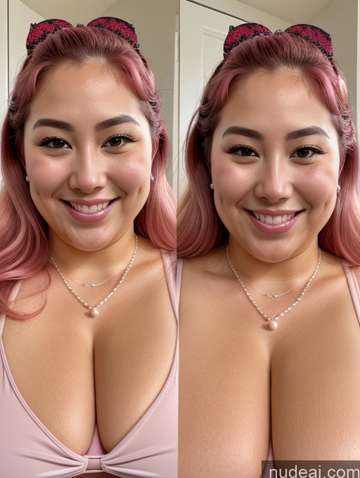 related ai porn images free for Model Busty Filipina Fat Chubby Thick Bows Happy Cleavage Jewelry Pearl Jewelry 30s Onoff Close-up View Pink Hair