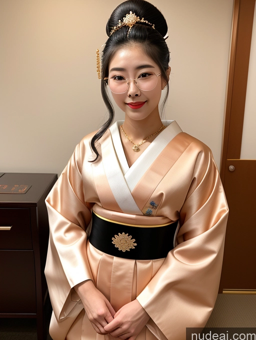 ai nude image of araffe woman in a kimono dress posing for a picture pics of Sorority Beautiful 18 Ponytail Diamond Jewelry Gold Jewelry Jewelry Thin Round Glasses Geisha Korean