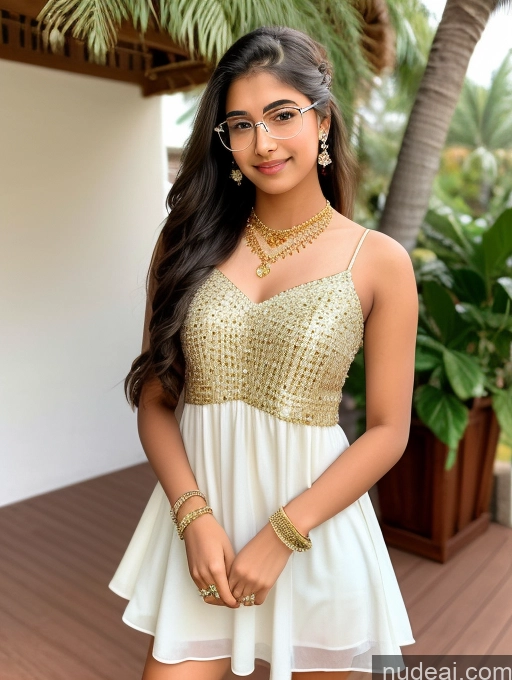 ai nude image of a close up of a woman in a white dress posing for a picture pics of Sorority Beautiful 18 Ponytail Diamond Jewelry Gold Jewelry Jewelry Thin Round Glasses Tunic Wedding Indian