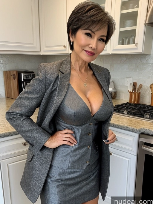 related ai porn images free for Milf Perfect Boobs Beautiful Perfect Body 60s Pixie Chinese Kitchen Bra Casual Jacket Professor Stylish Suit Cleavage Detailed Sexy Face