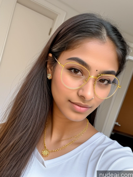 ai nude image of there is a woman with glasses and a necklace that is wearing a necklace pics of Sorority Beautiful 18 Ponytail Indian Diamond Jewelry Gold Jewelry Jewelry Thin Round Glasses Niqab