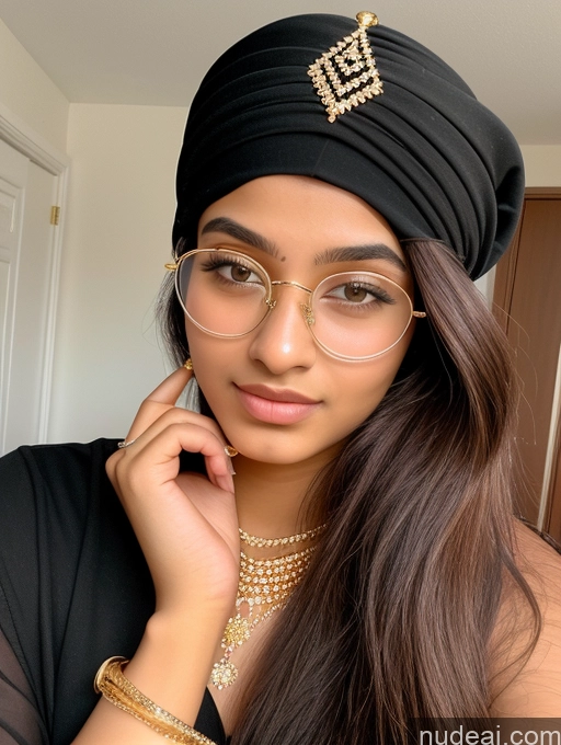 ai nude image of arafed woman wearing a turban and glasses posing for a picture pics of Sorority Beautiful 18 Ponytail Indian Diamond Jewelry Gold Jewelry Jewelry Thin Round Glasses Niqab