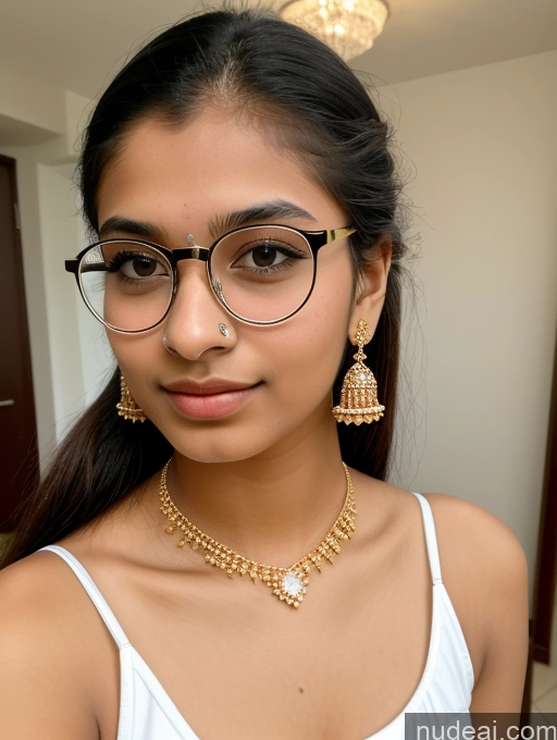 ai nude image of a close up of a woman wearing glasses and a necklace pics of Sorority Beautiful 18 Ponytail Indian Diamond Jewelry Gold Jewelry Jewelry Thin Round Glasses Kidnapped-bdsm-willing Partner