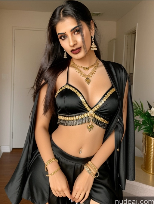 ai nude image of sexy woman in black outfit posing in a room with a gold necklace pics of Sorority Beautiful 18 Ponytail Diamond Jewelry Gold Jewelry Jewelry Sexy Attire Temptation Indian Goth