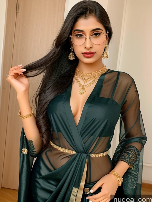 ai nude image of sexy indian woman in a green sari posing for a picture pics of Sorority Beautiful 18 Ponytail Diamond Jewelry Gold Jewelry Jewelry Sexy Attire Temptation Indian Goth Thin Round Glasses Sari