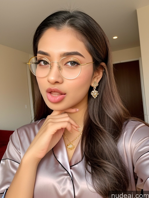 ai nude image of araffe woman wearing glasses and a satin shirt posing for a picture pics of Sorority Beautiful 18 Ponytail Indian Diamond Jewelry Gold Jewelry Jewelry Thin Round Glasses Sexy Attire Temptation Pajamas Ahegao Maske's Balls Deep Deepthroat