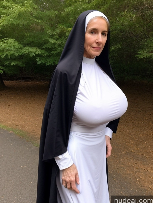 ai nude image of nun in white dress with black cape and white shirt pics of Woman Huge Boobs Perfect Boobs Small Ass Skinny Perfect Body Fairer Skin 70s Irish Nun