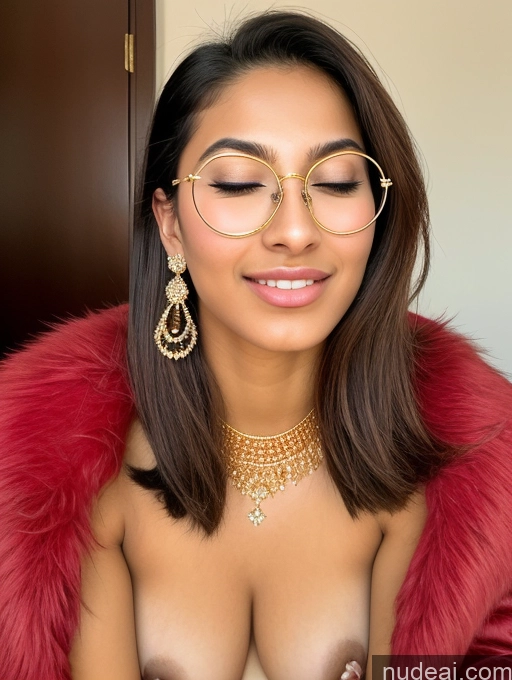 ai nude image of araffed woman with glasses and a red fur coat posing for a picture pics of Handsome Man Penis Excessive Pubic Hair Indian Thin Round Glasses 18 Ponytail Fur Orgasm Simple Gold Jewelry Jewelry Diamond Jewelry Two Sorority