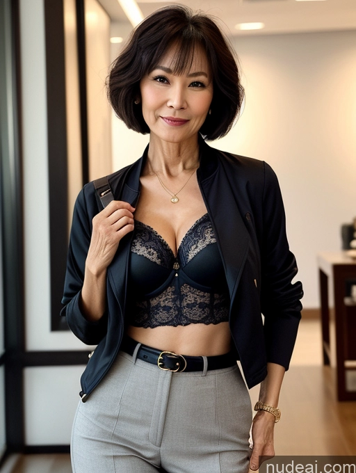 related ai porn images free for Milf Perfect Boobs Beautiful Skinny Perfect Body Short Hair 70s Chinese Blouse Bra Casual Jacket Professor Stylish Dark Lighting Detailed