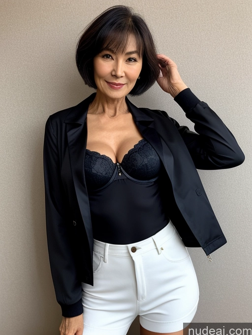 related ai porn images free for Milf Perfect Boobs Beautiful Skinny Perfect Body Short Hair 70s Chinese Blouse Bra Casual Jacket Professor Stylish Dark Lighting Detailed