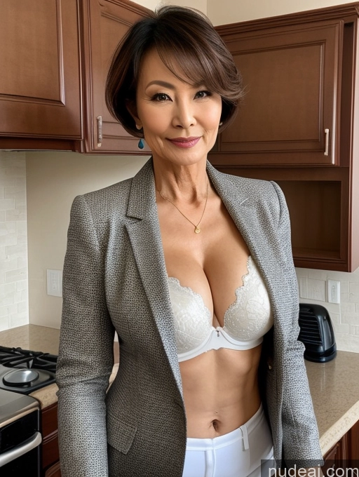 related ai porn images free for Milf Perfect Boobs Beautiful Perfect Body 60s Pixie Chinese Kitchen Bra Casual Jacket Professor Stylish Suit Cleavage Detailed Sexy Face