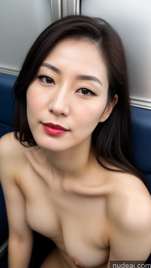 related ai porn images free for Woman One Beautiful Lipstick Fairer Skin 30s Black Hair Slicked Korean Close-up View Train Skin Detail (beta) Detailed