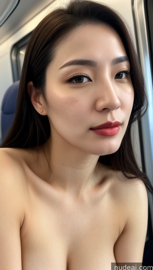 related ai porn images free for Woman One Beautiful Lipstick Fairer Skin 30s Black Hair Slicked Close-up View Train Skin Detail (beta) Detailed Simple Korean