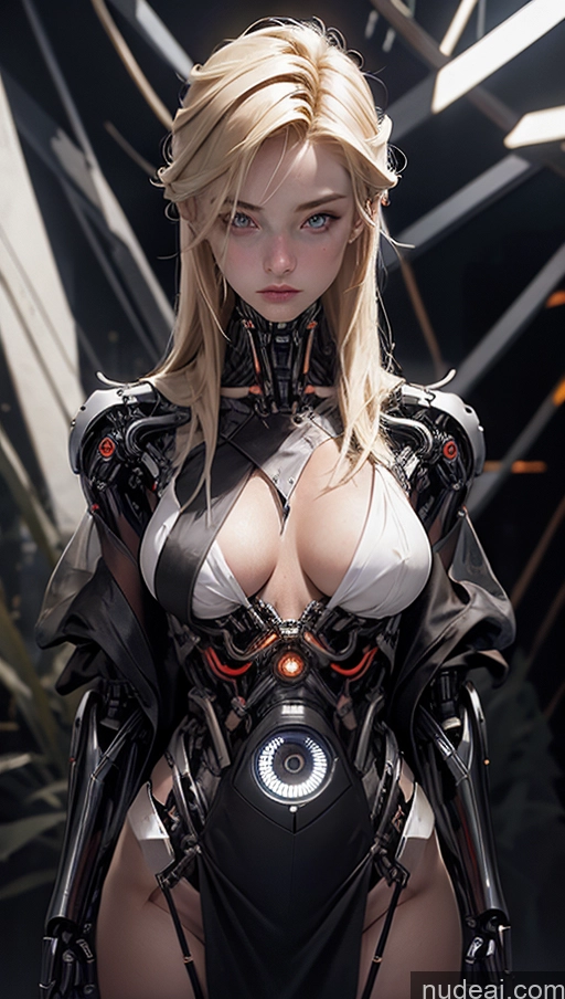 ai nude image of arafed woman in a futuristic suit posing for a picture pics of Dark Lighting Jewelry Partially Nude Futuristicbot V2 18 Serious Sexy Face Cyberpunk Cyborg Stylish Dress Blonde Onsen Big Hips Transparent Abs Perfect Boobs Hairy Women