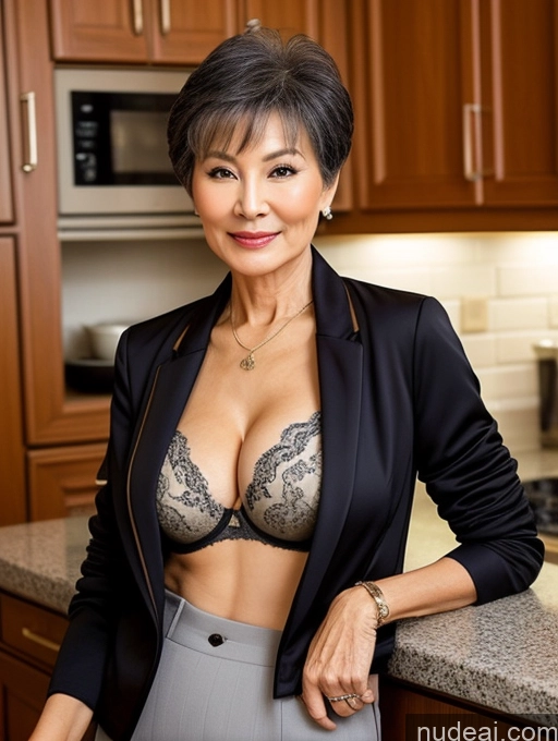 related ai porn images free for Milf Perfect Boobs Beautiful Perfect Body Pixie Chinese Kitchen Bra Casual Jacket Professor Stylish Suit Cleavage Detailed Sexy Face 70s