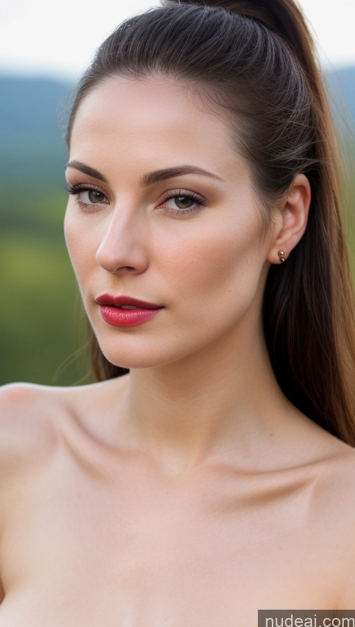 ai nude image of arafed woman with a red lip and a black dress pics of Woman One Small Tits Beautiful Lipstick Fairer Skin 30s Native American Close-up View Detailed Slicked Skin Detail (beta)