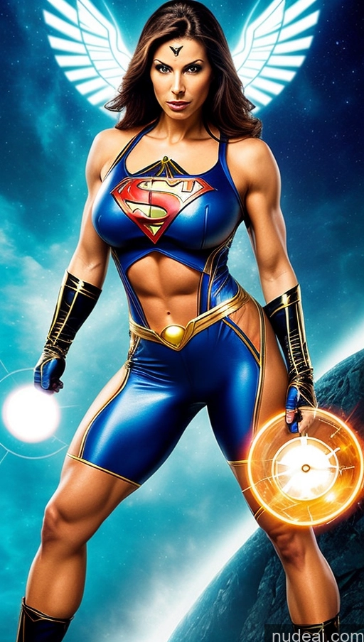 related ai porn images free for Superheroine Several Perfect Boobs Muscular Abs Powering Up Superhero Dynamic View Surrealist