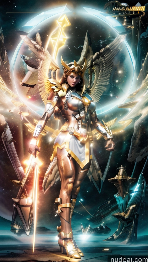 ai nude image of a close up of a woman with a sword and armor pics of Bodybuilder Several Muscular Abs Surrealist Dynamic View Superhero Powering Up Menstoga, White Robes, In White And Gold Costumem, Gold Headpiece, Gold Belt, Gold Chain Futuristic Power Rangers Hawkgirl Captain Marvel Regal Mary Thunderbolt Spider-Gwen Batwoman Heat Vision Huge Boobs Busty SSS: A-Mecha Musume A素体机娘 SuperMecha: A-Mecha Musume A素体机娘